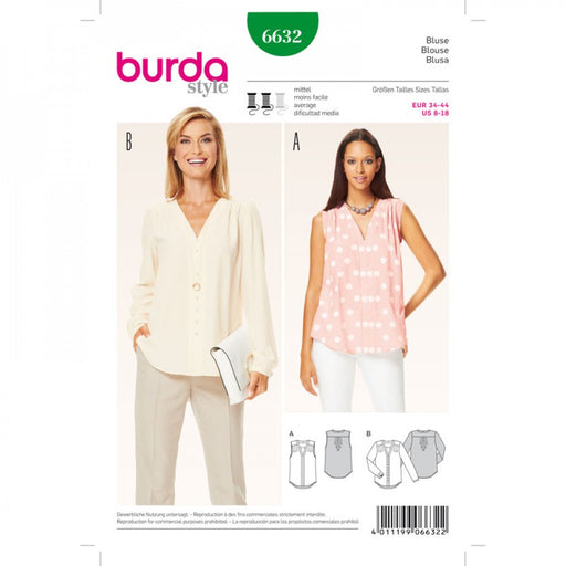 Patron Burda 6632 blouse