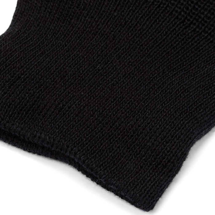 Poignets tricotés pour blousons, noir