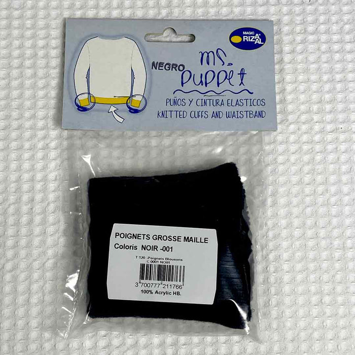 Poignets blousons grosses mailles