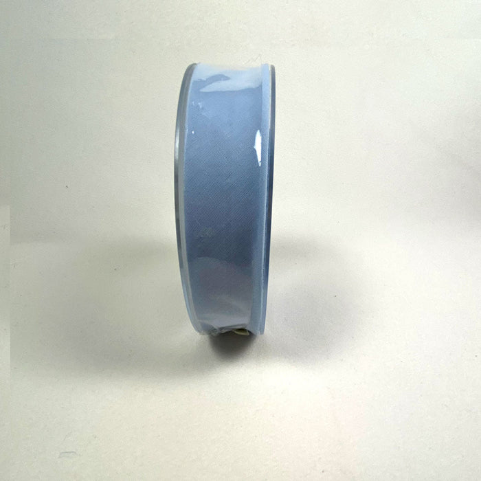 Biais 30mm, biais couture uni bleu, replié, Col 04