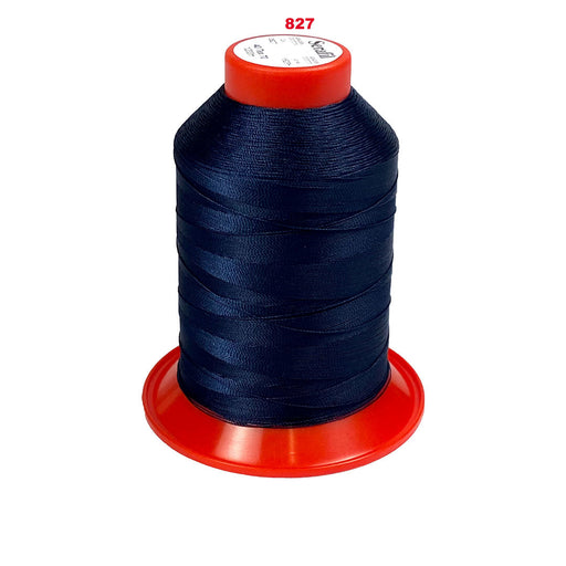 Fil Serafil 40, Fil à coudre 1200m, Fil polyester pour chaussures, bleu marine col 827