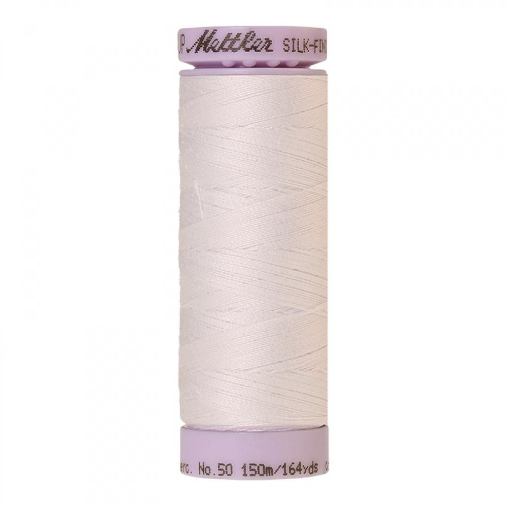 Fil silk finish cotton pour broderie et boutonniere blanc