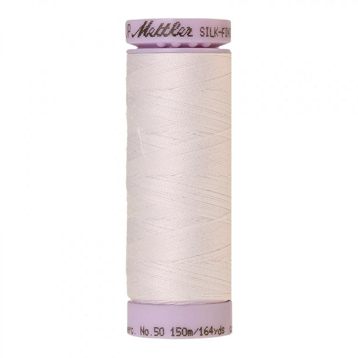 Fil silk finish cotton pour broderie et boutonniere blanc