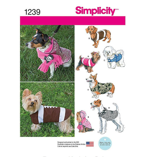 Patron de vêtements pour chien, Accessoires habits pour chiens Simplicity 7792