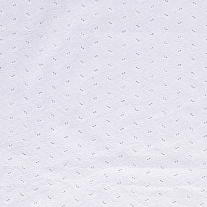Tissu coton brodé cercles abstraits