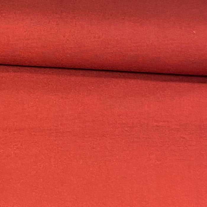 Tissu coton épais uni demi natté, tomette, création française, tissu Domotex