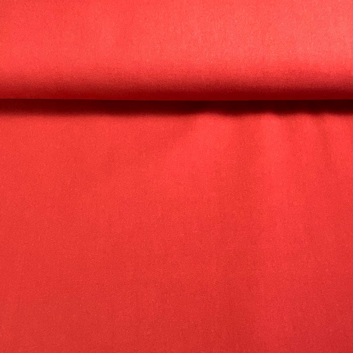 Tissu coton épais uni demi natté, tomette, création française, tissu Domotex