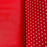Tissu coton rouge imprimé pois blancs