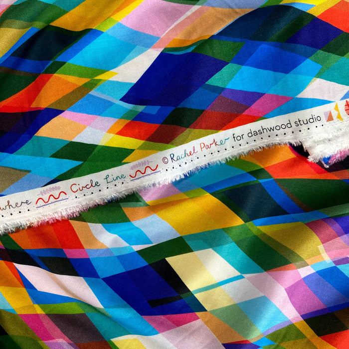 Tissu Dashwood studio Circle lines, multicolore, Somewhere, 10cm
