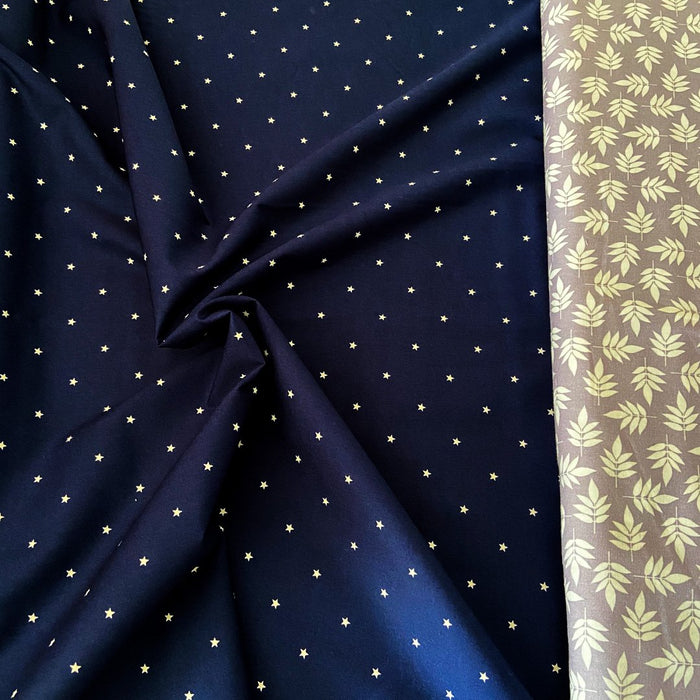 Tissu coton motifs étoile, tissu de décoration, laize 140cm
