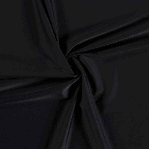 Tissu jersey polyester uni souple couleur noir