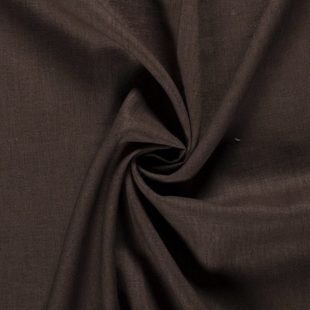 Tissu en lin, coloris marron, 50cm