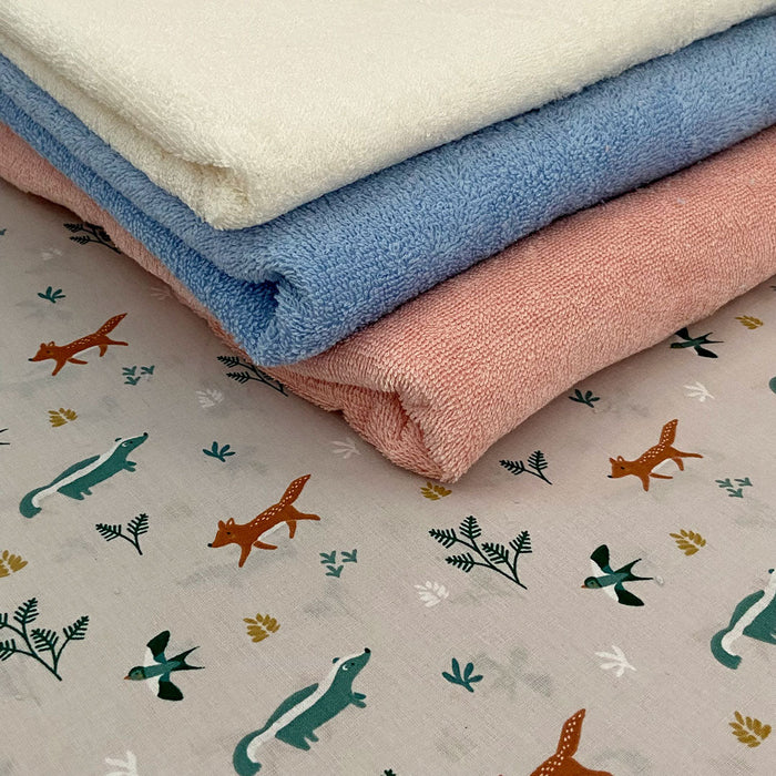 Tissu éponge pour lingettes démaquillantes