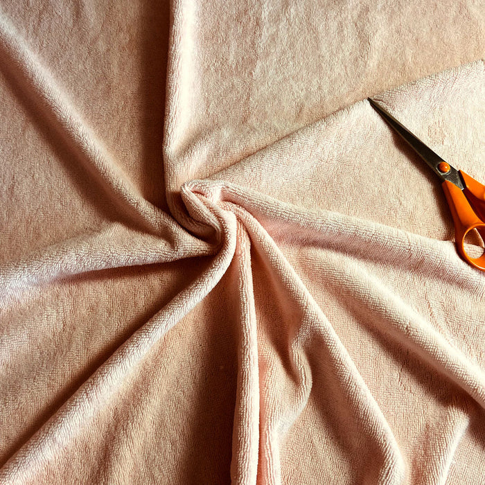 Tissu micro éponge de bambou, couleur rose Blush, 50cm