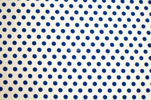 Tissu coton à pois bleu, popeline de coton