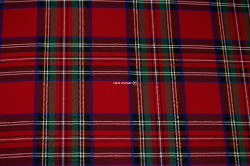 Tissu écossais, tissu tartan à carreaux rouge