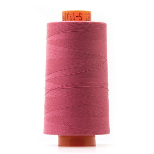 Bobine de fil polyester 5000m Belfil, cône surjeteuse rose col 628