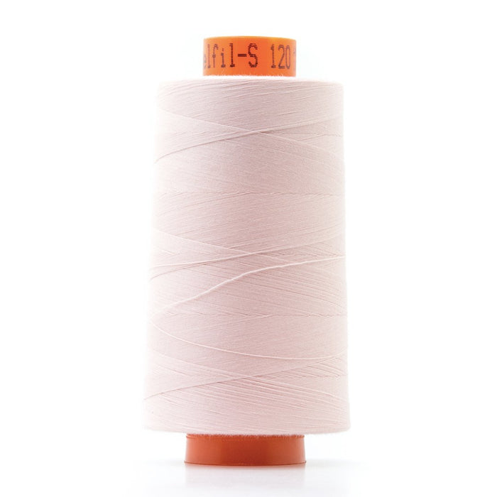 Bobine de fil polyester 5000m Belfil, cône surjeteuse rose col 65