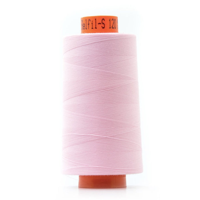 Bobine de fil polyester 5000m Belfil, cône surjeteuse rose col 82