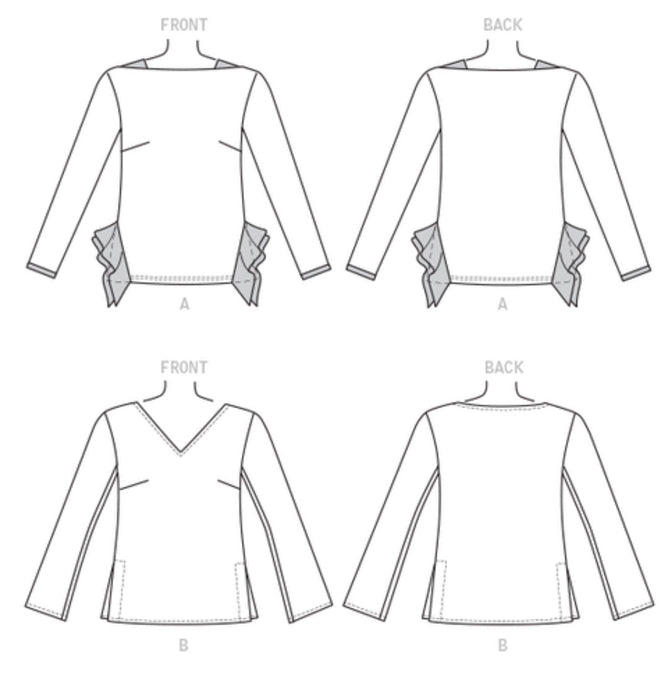 Patron couture femme, patron de haut Vogue 1568