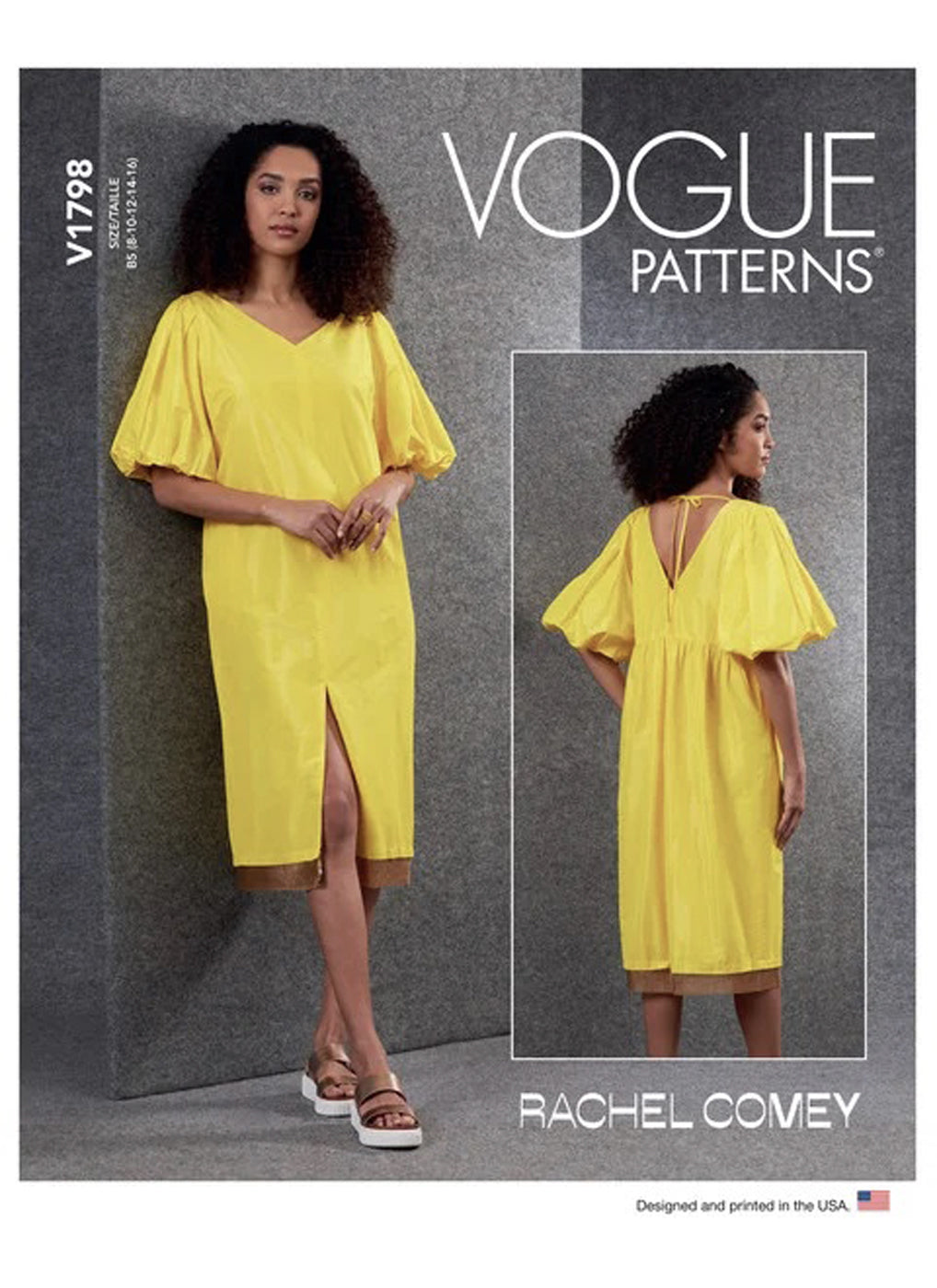Patron de robe droite Vogue 1798 Mercerie en ligne Jaspe Couture