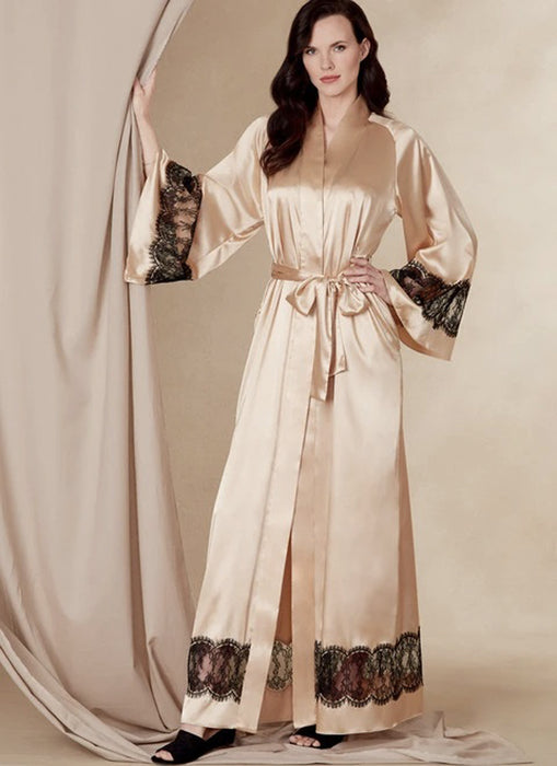 Patron couture femme, patron robe de chambre et pantalon Vogue 1834