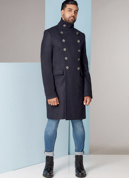 Patron couture homme, patron manteau homme Vogue 1853