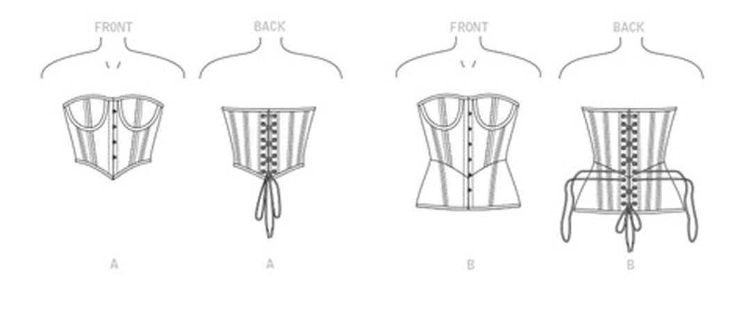 Patron de corsets femme, Vogue 1876