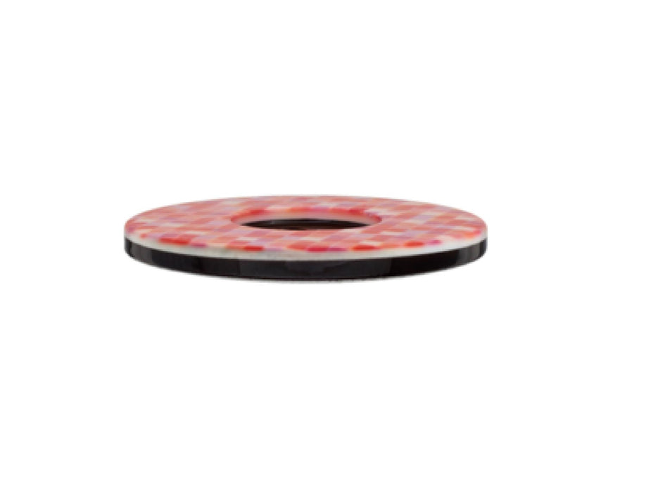 Bouton polyester rouge 23mm
