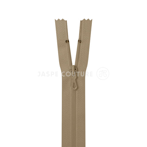 Fermeture eclair non separable beige antilope