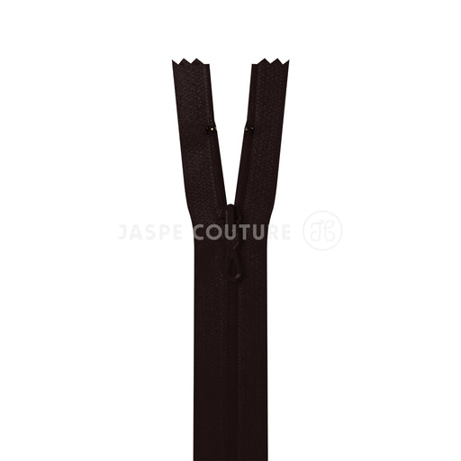 Fermeture eclair non separable brou de noix