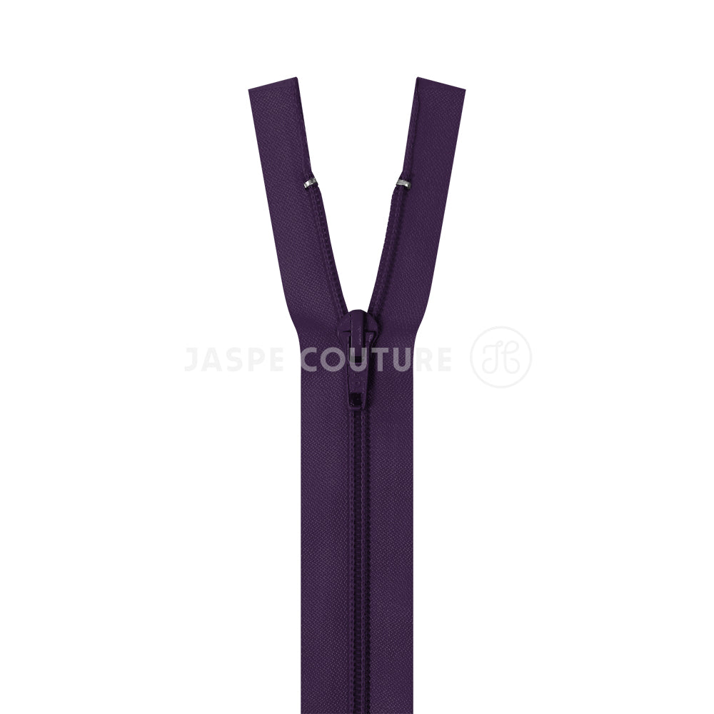 Fermeture eclair separable nylon violet fonce