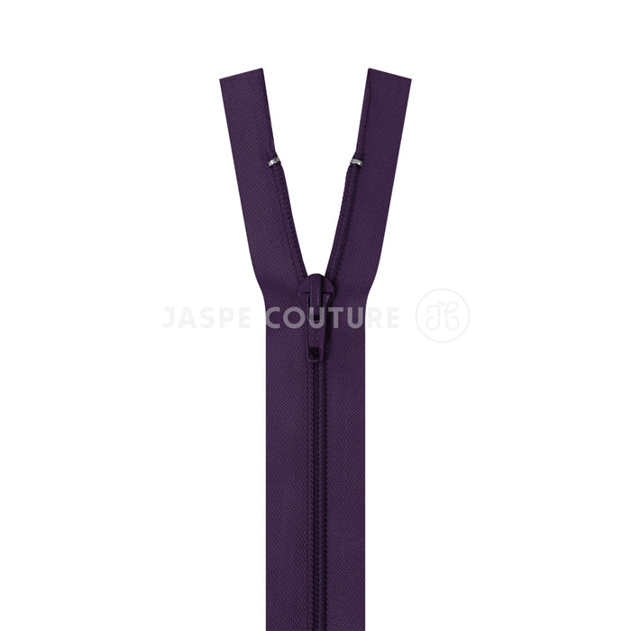 Fermeture eclair separable nylon violet fonce