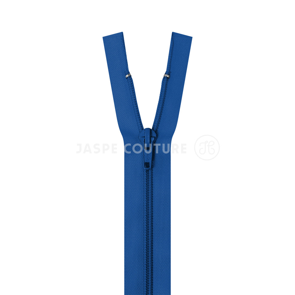 Fermeture eclair separable nylon bleu drapeau 5mm