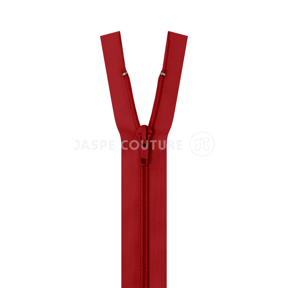 Fermeture eclair separable nylon rouge sang 5mm