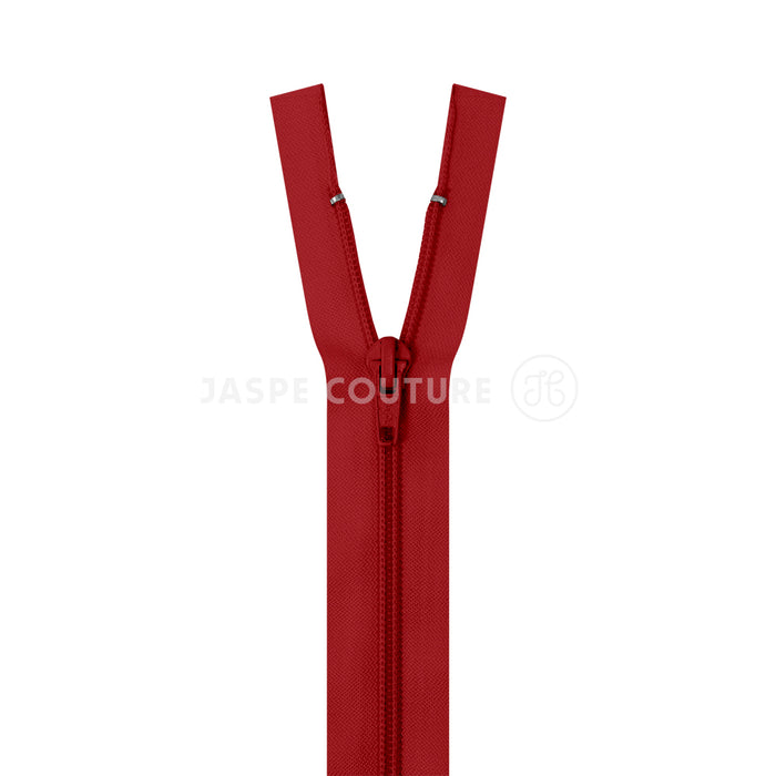 Fermeture eclair separable nylon rouge sang 5mm