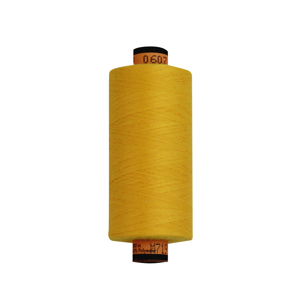 Fil Mettler 1000m jaune, fil couture Belfil Coloris 607