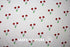 Tissu coton blanc motifs cerises