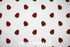 Tissu coton blanc motifs fraises,