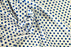 Tissu coton à pois bleu, laize 140cm