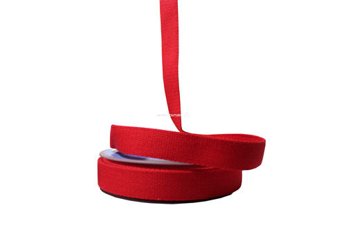 Sangle coton pour sac à dos, sangle au mètre rouge 23mm - Jaspe Couture