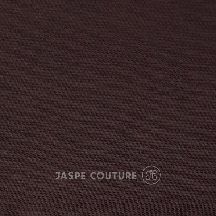 Tissu gabardine uni couleur chocolat